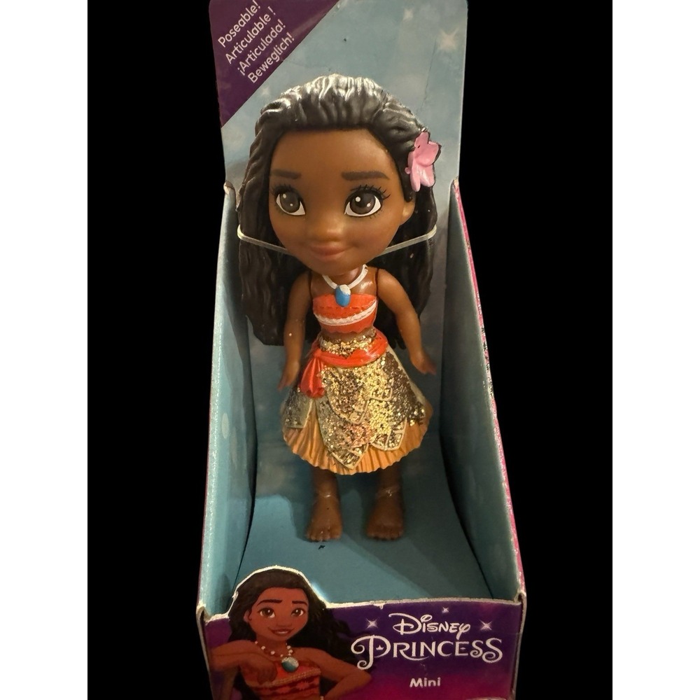 Disney Princess MOANA Mini Glitter Dress 3 Inch Posable Doll Jakks 2021 NEW NIB